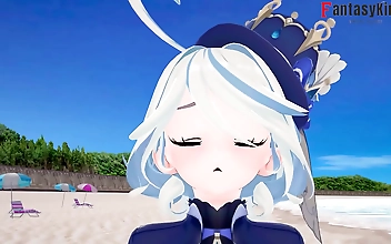Furina fucking in the beach &vert; Genshin impact &vert; Full on RED