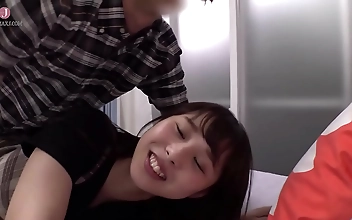 The girl who looks so naive gets into a naughty mood when they start kissing...