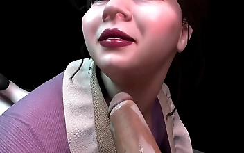 Hot Asian Maid MILF gives Blowjob in POV | 3D Porn