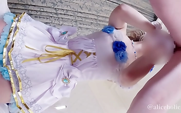 &lpar;vol1&rpar; Japanese Idol Cosplayer  wedding dress costumes sex