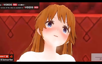 Uncensored Hentai animation Asuka anal sex&period;