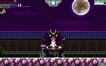 Samurai Sacrament | Internship 4 | The boss is too strong for the samurai girl so he manages to fuck her and cum inside her pussy | Hentai Game Gameplay P4