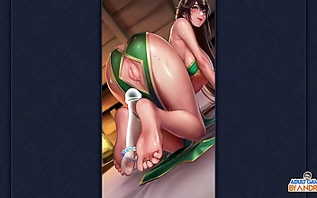 EP3&colon; Rubbing my Thick Cock with Sibyl's FEET &lbrack;King of Kinks&rsqb;