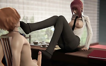 Makima Fucks Denji l Hentai uncensored 3D SFM Game