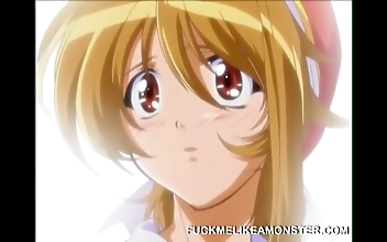 Busty anime teen pussy ravaged