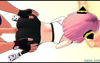 Anya Adult version wearing deportive clothes for training (spy x family)