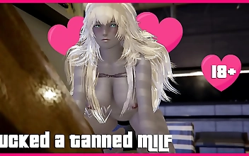 Fucked a tanned MILF l 3d hentai