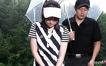 Little Japanese Teen seduce to Fuck by old Teacher at Golf Lesson