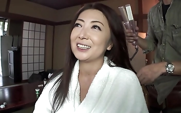 The Squirting Queen - Beautiful japanese mature wife is doing her first adult video
