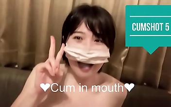 12 shots of cum in mouth&excl;