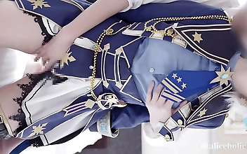 Idol Game Cosplaying stage costume creampie compilation hentai video